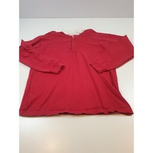 Vintage Columbiaknit Rugby Shirt Mens Large Red White 100% Cotton Made USA 90s